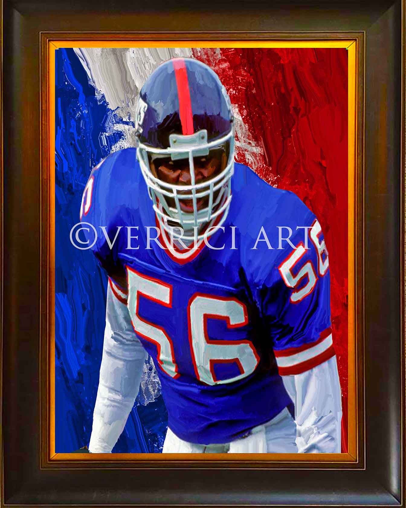 New York Giants Lawrence Taylor LT Painting  New york giants, New york  giants football, Giants football