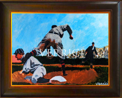 This is the greatest Baseball photo of All time Now its a painting