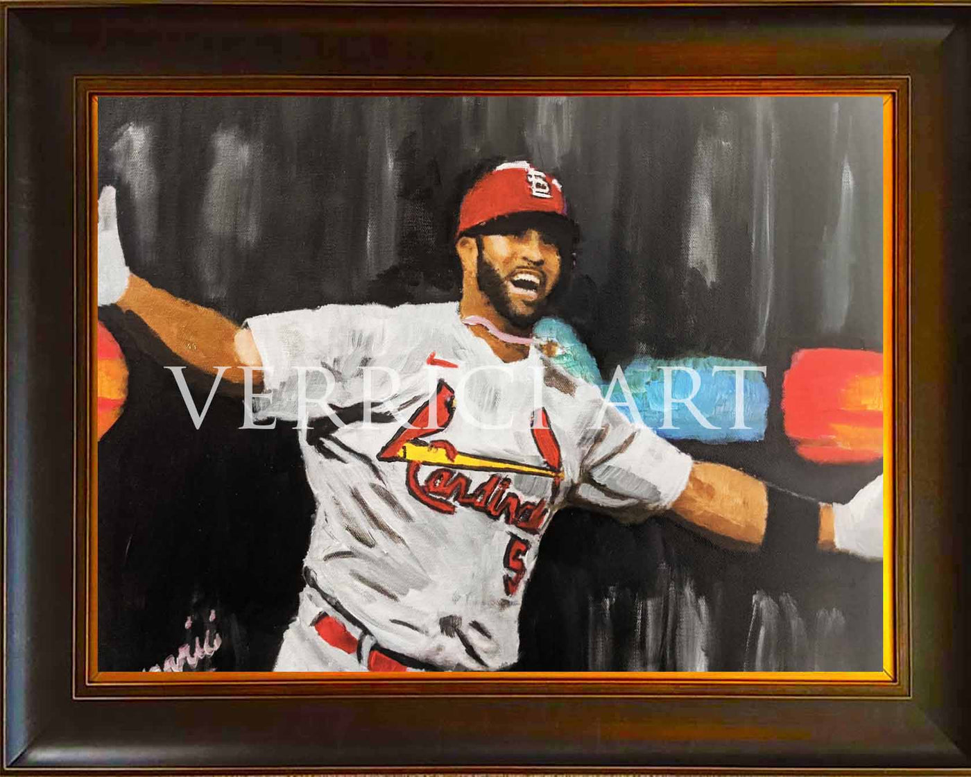 "700 Home Runs" Albert Pujols Painting St Louis Baseball Art