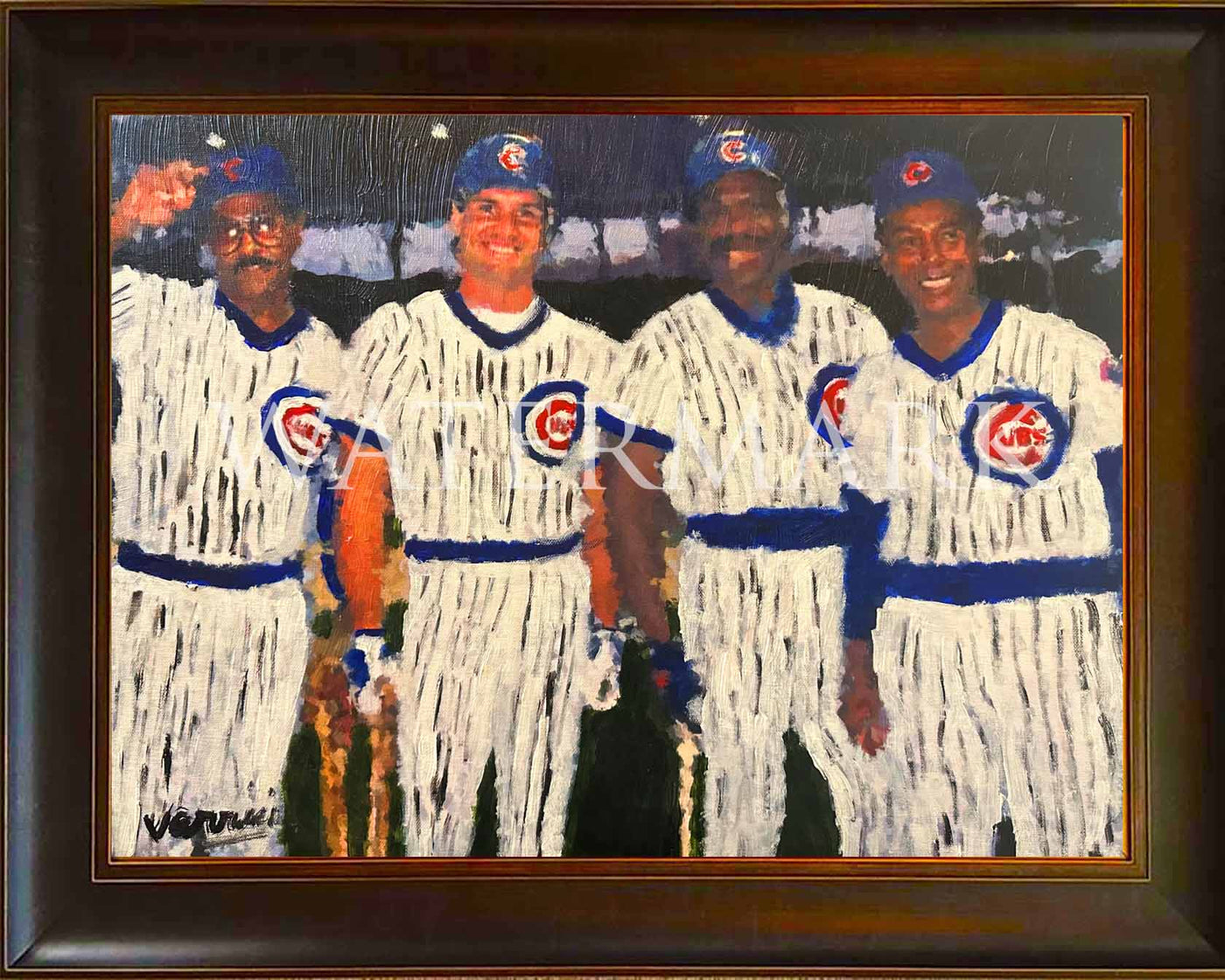 Ryne Sandberg, Andre Dawson, Ernie Banks, and Billy Williams Painting