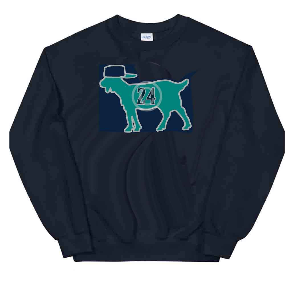 THE GOAT OF SEATTLE BASEBALL SWEATSHIRT KEN GRIFFEY JR HOMAGE SHIRT