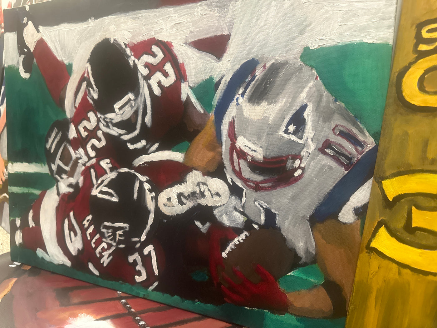 "The Catch" Julian Edelman Painting