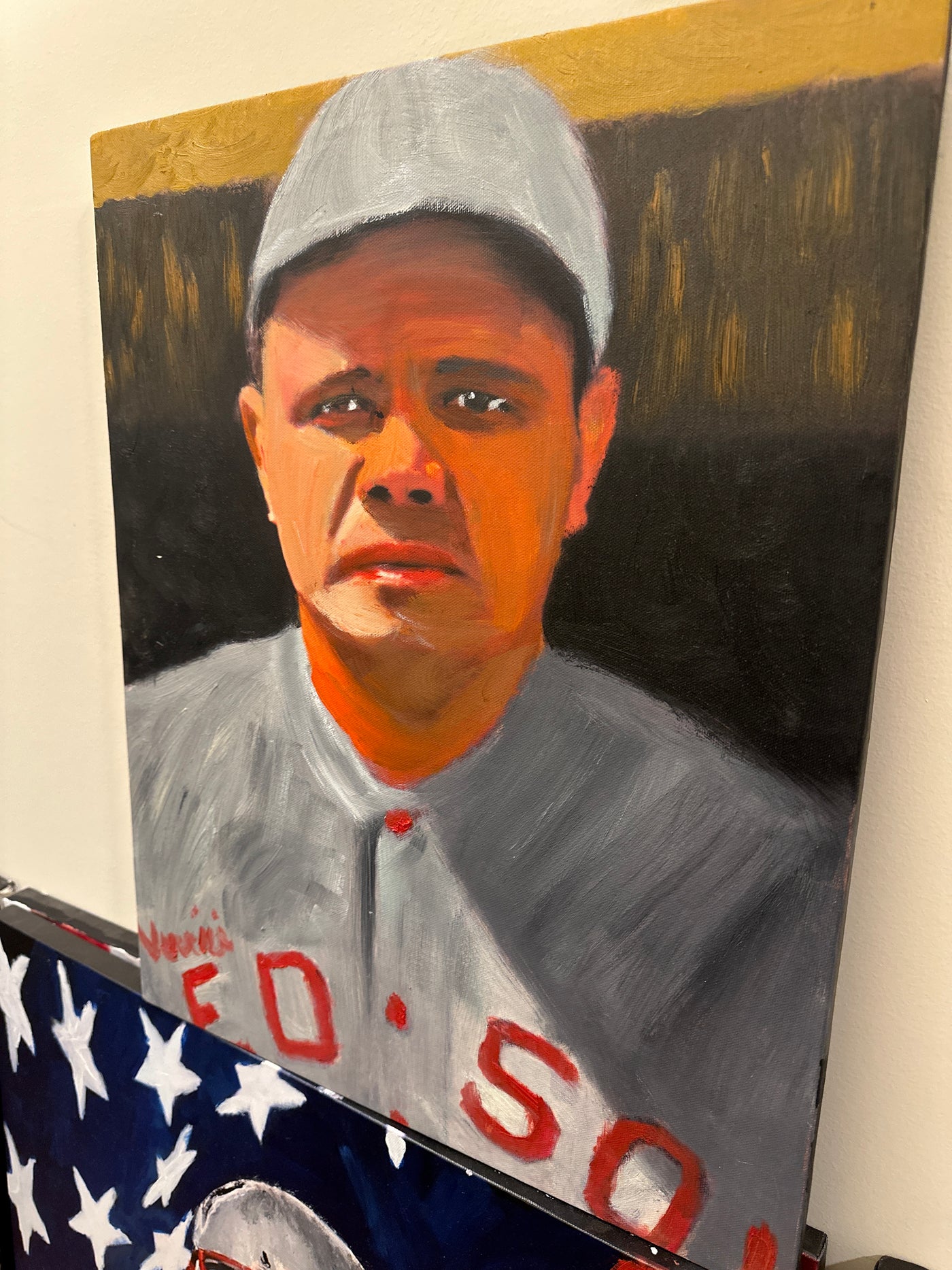 "The Curse of the Bambino" Babe Ruth Painting