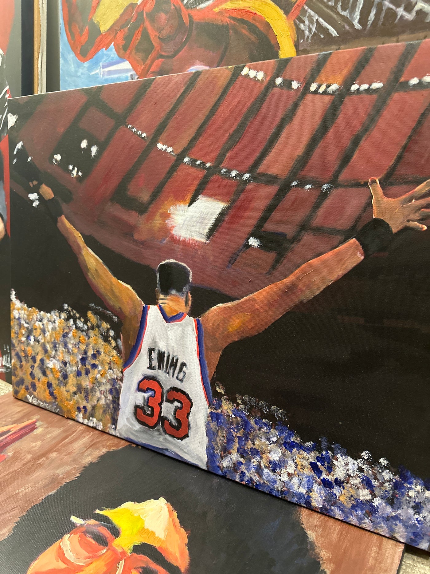 "Go Pat Go" Patrick Ewing Painting