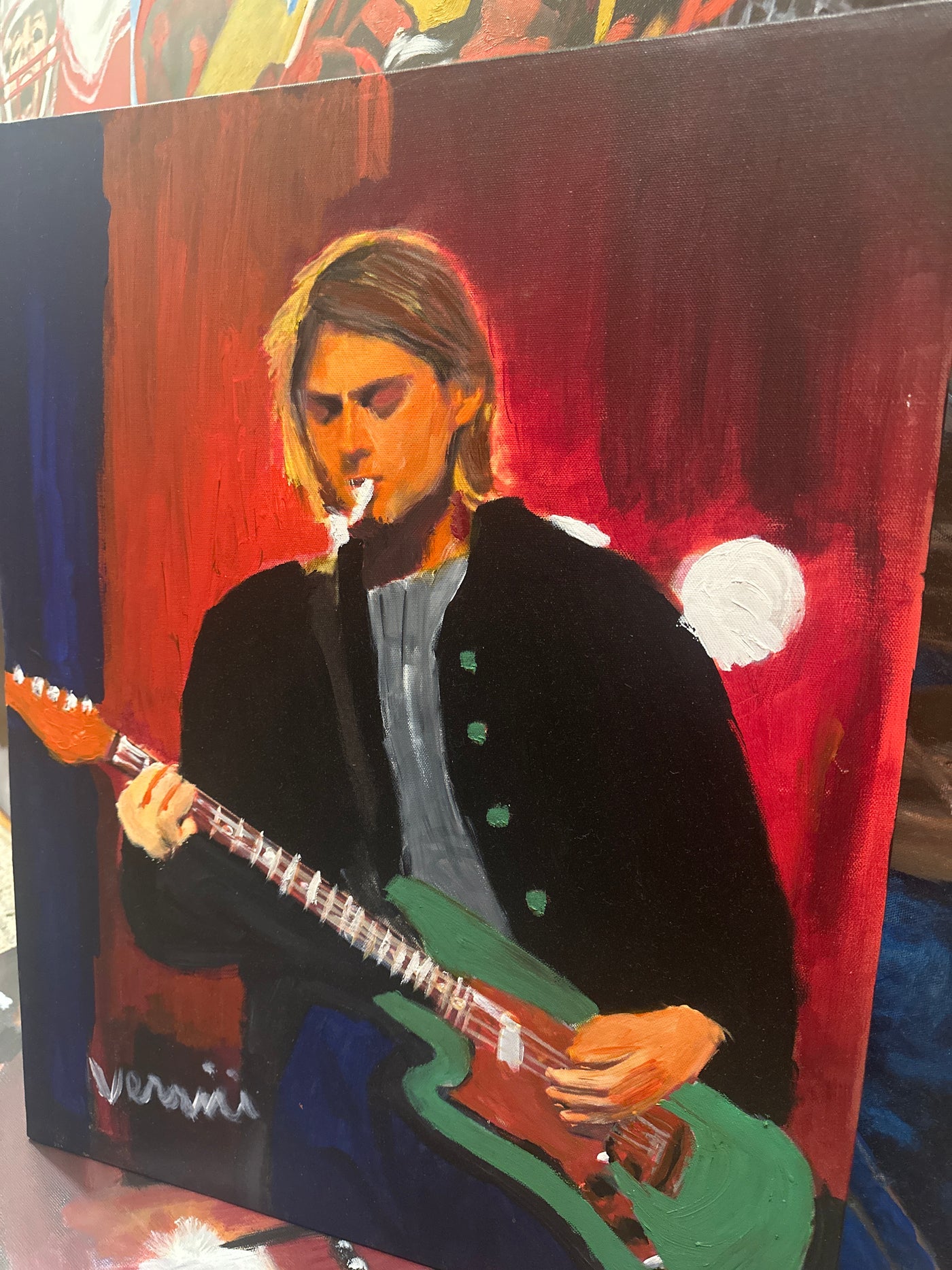 "Never Fade Away" Kurt Cobain Painting