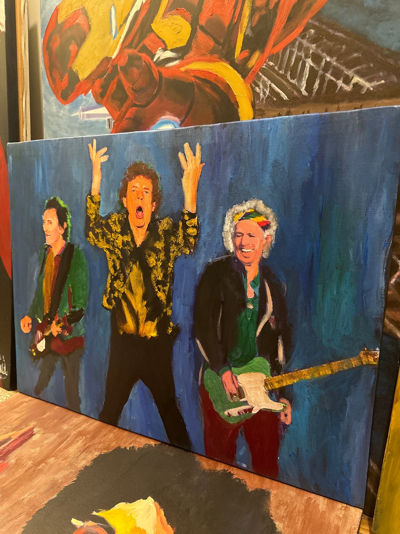 "Gimme Sympathy" - Keith Richards & Mick Jagger & Ronnie Wood Painting