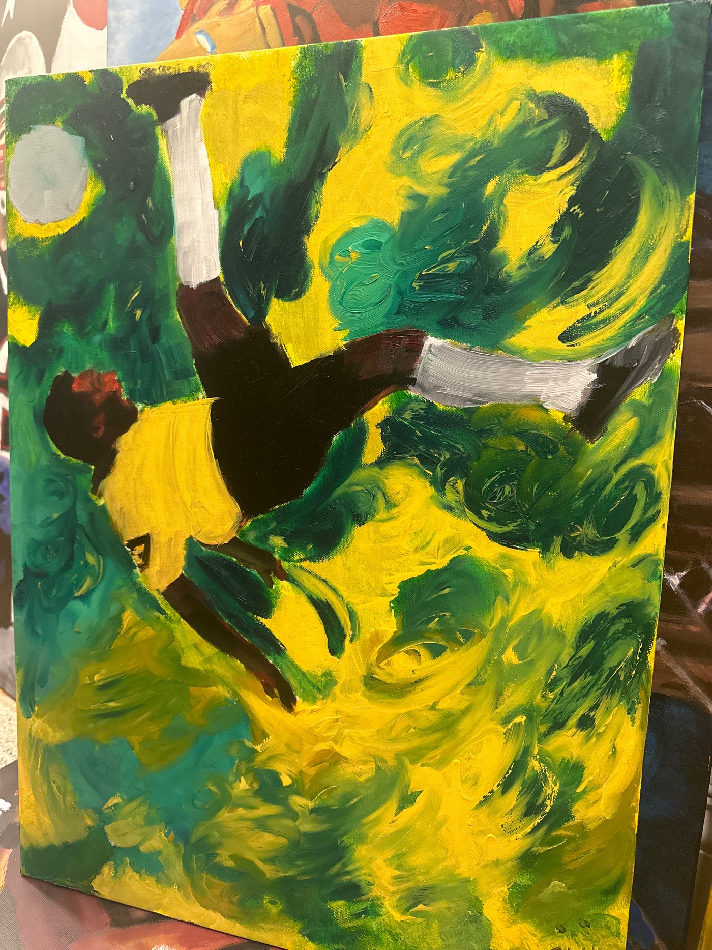 "The Bicycle Kick" Pele Painting