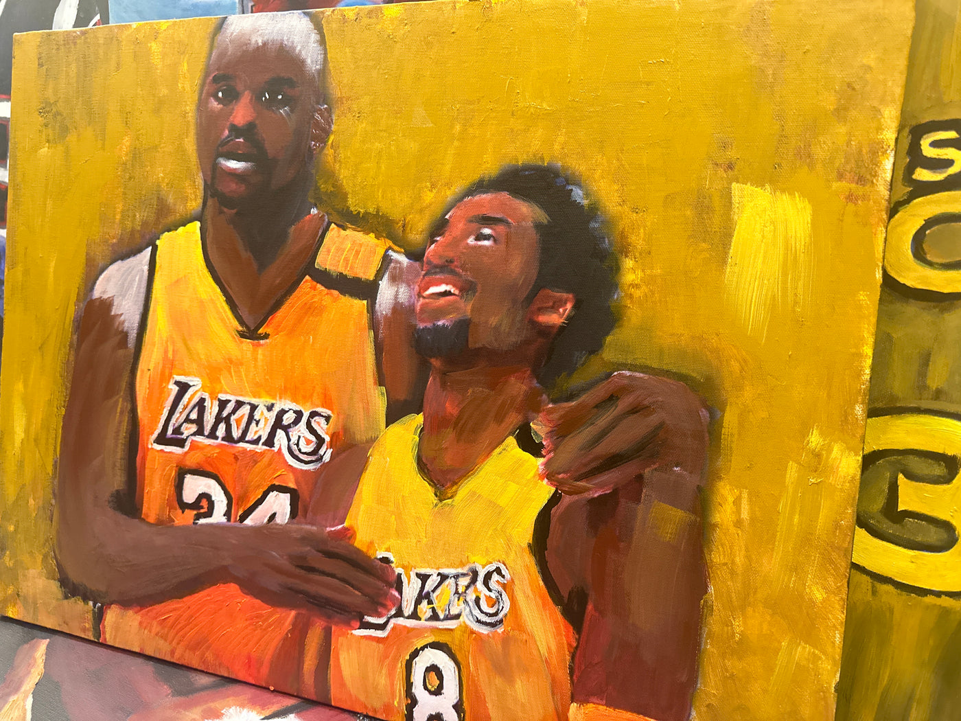 "Shaq and Kobe" Shaquille O'Neal & Kobe Bryant Painting