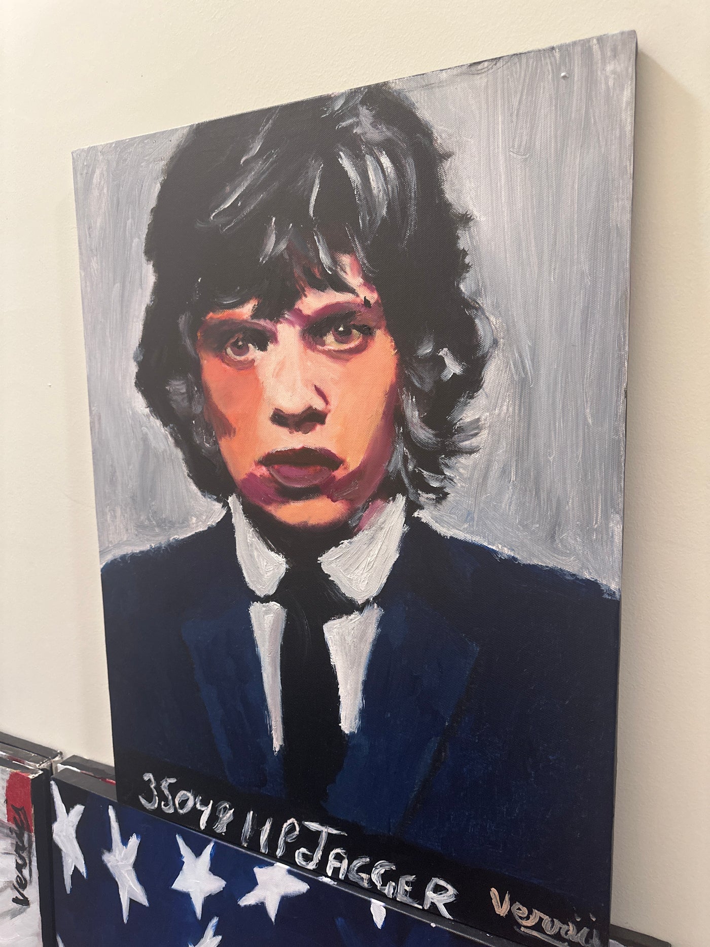 Mick Jagger Mugshot Painting