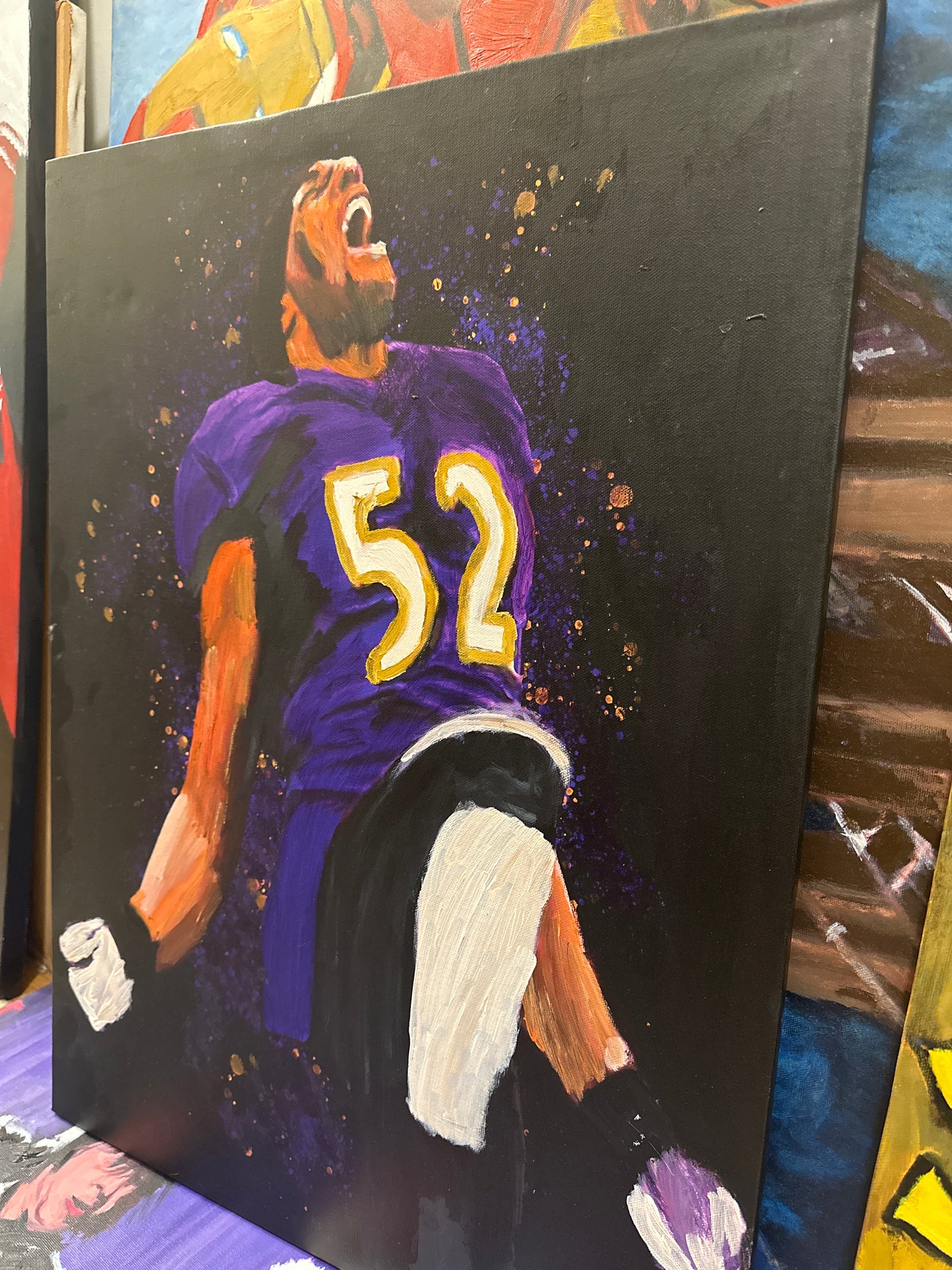 "Fire up the Flock" Ray Lewis painting