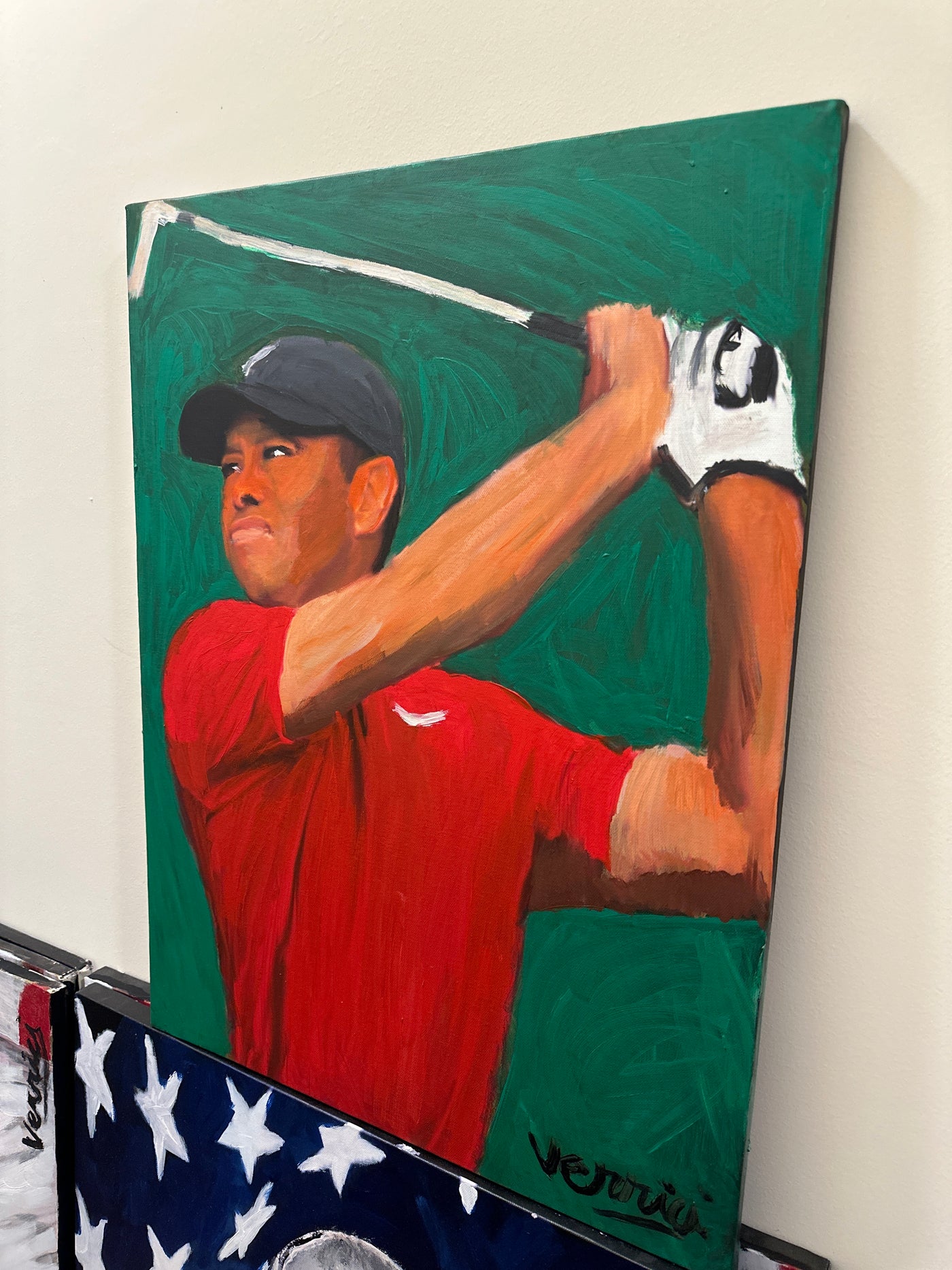 "The Master" Tiger Woods painting