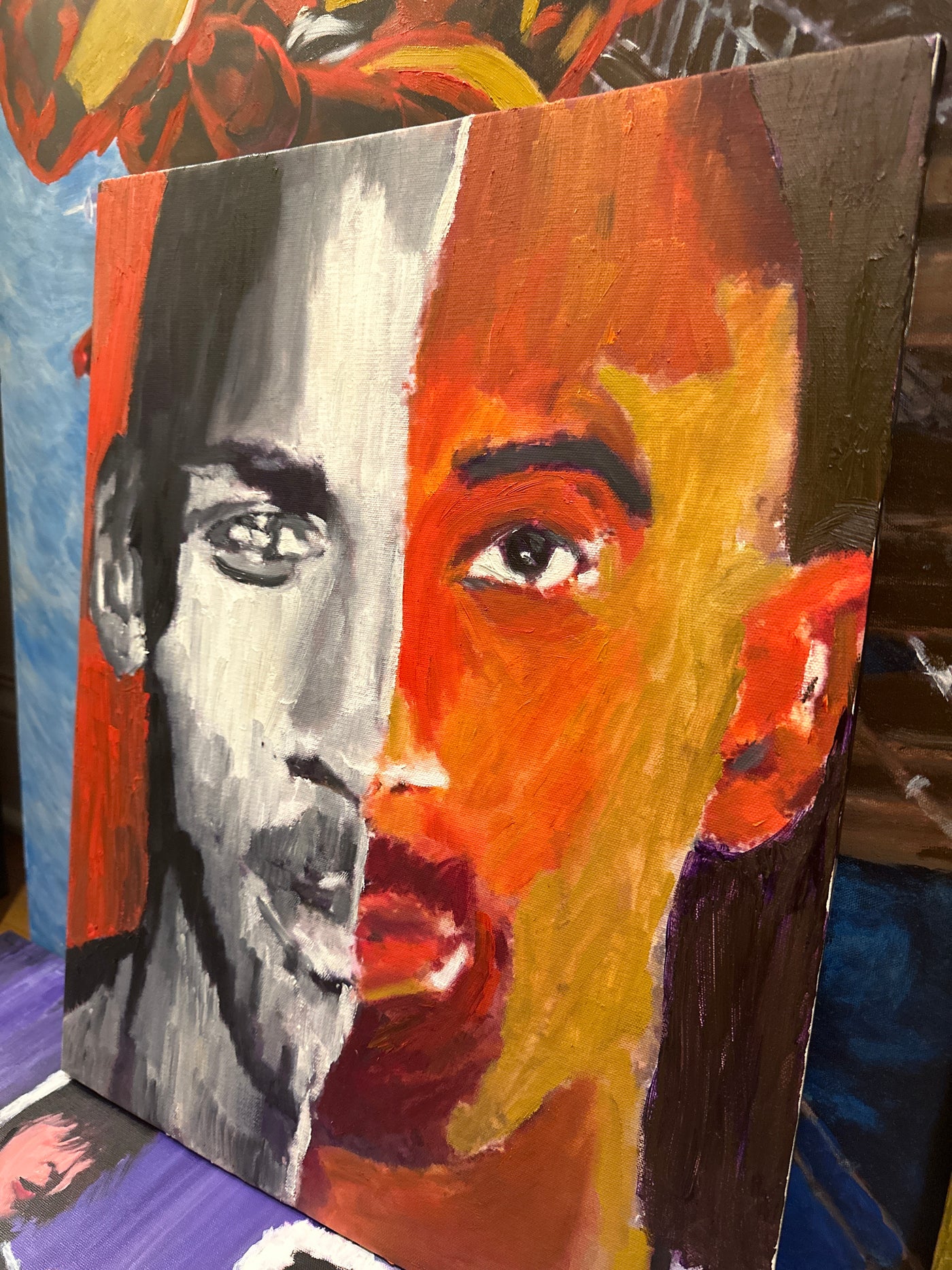 "Face 2 Face" Micheal Jordan & Kobe Bryant Painting