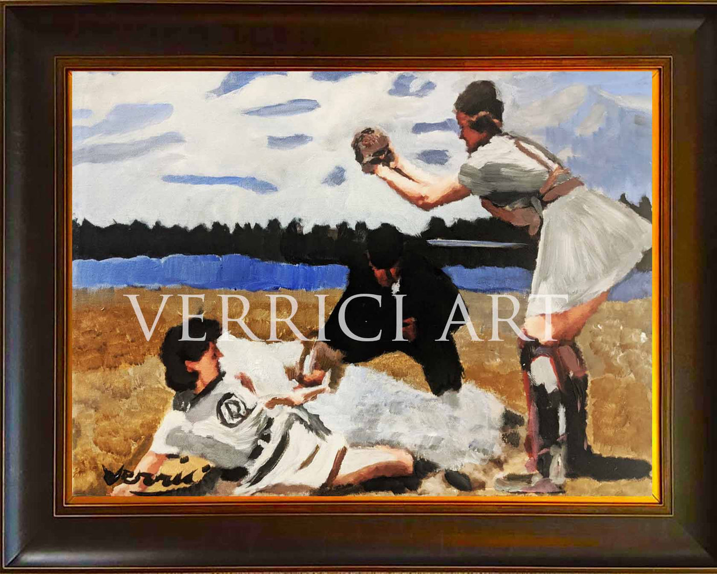 "A League of Their own" Women in baseball Rockford Peaches painting