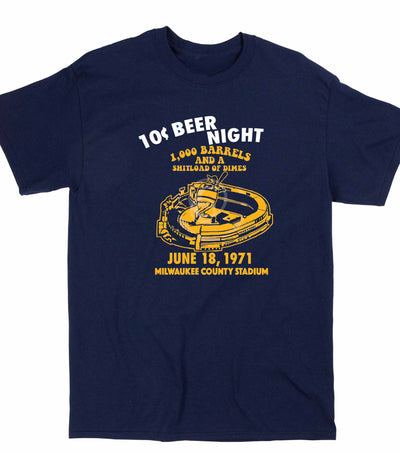 10 Cent Beer Night Milwaukee County Stadium Shirt