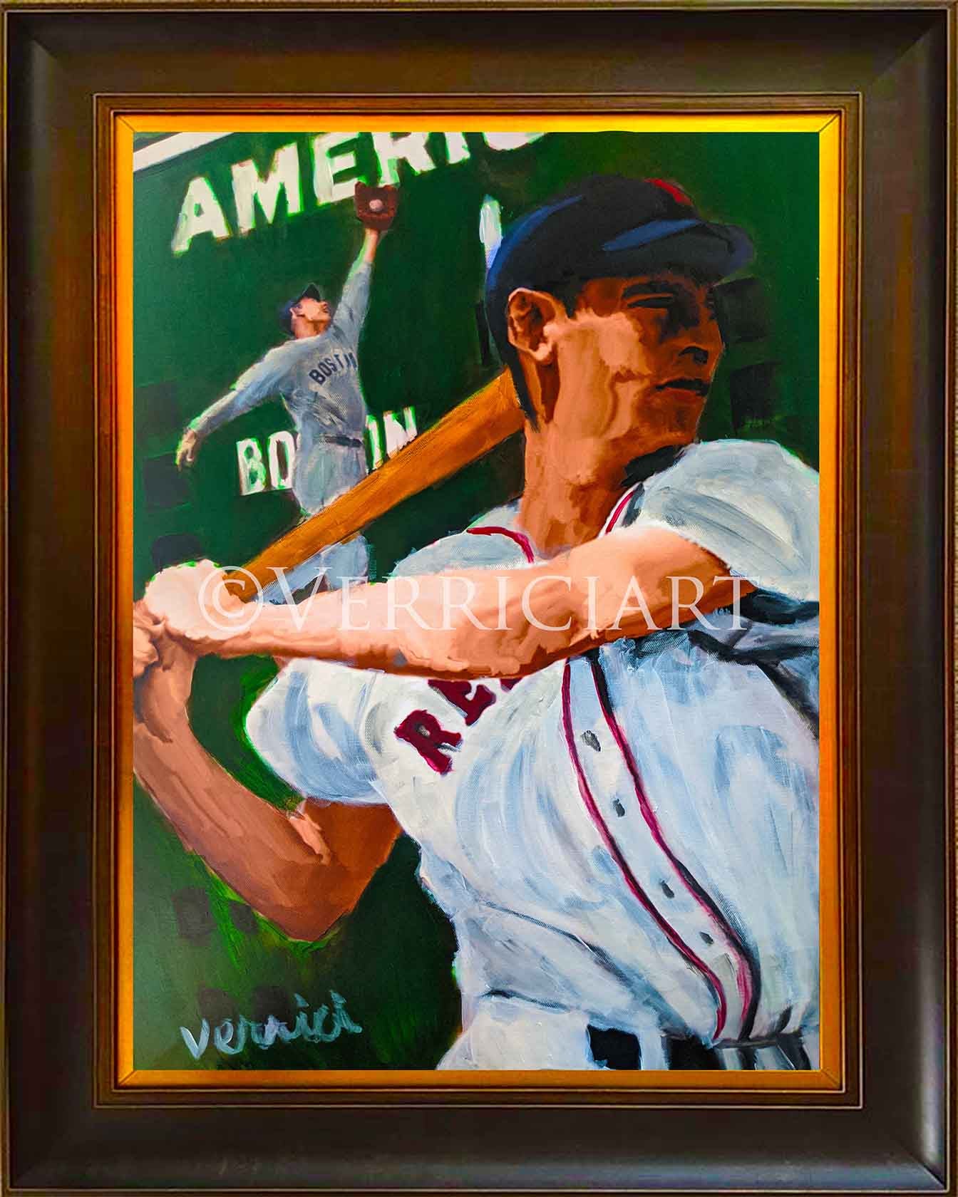 "Teddy Ballgame" Ted Williams Painting