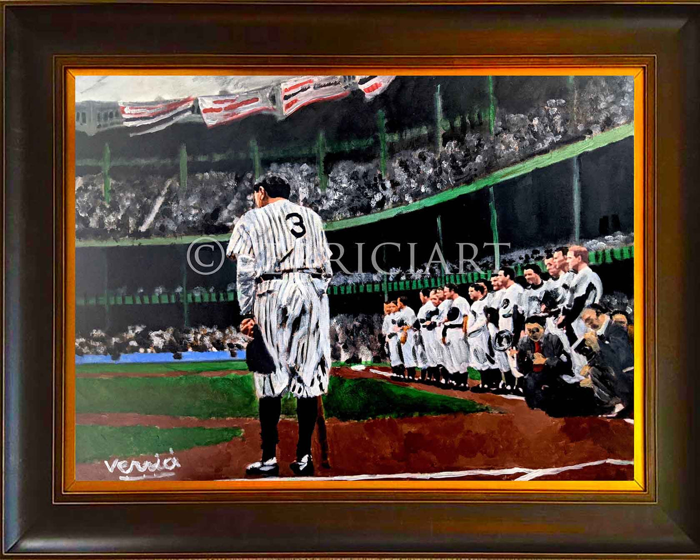 "Farewell Yankee Stadium" Babe Ruth Painting