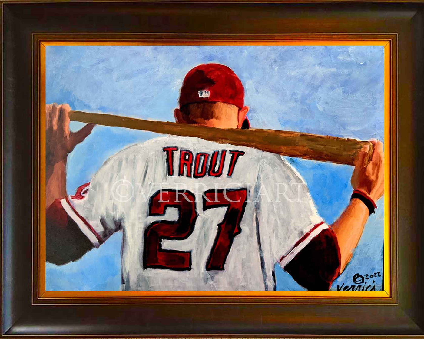 "Ready for Battle" Mike Trout Painting