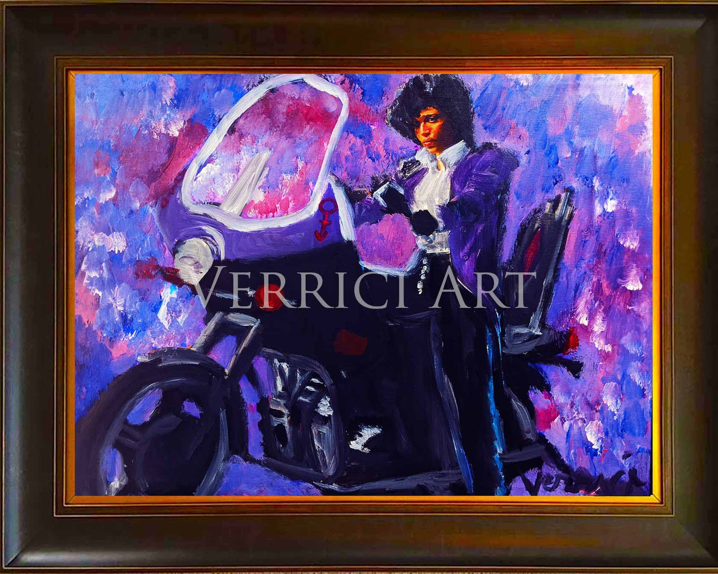 "Riding in the Rain" Prince Painting