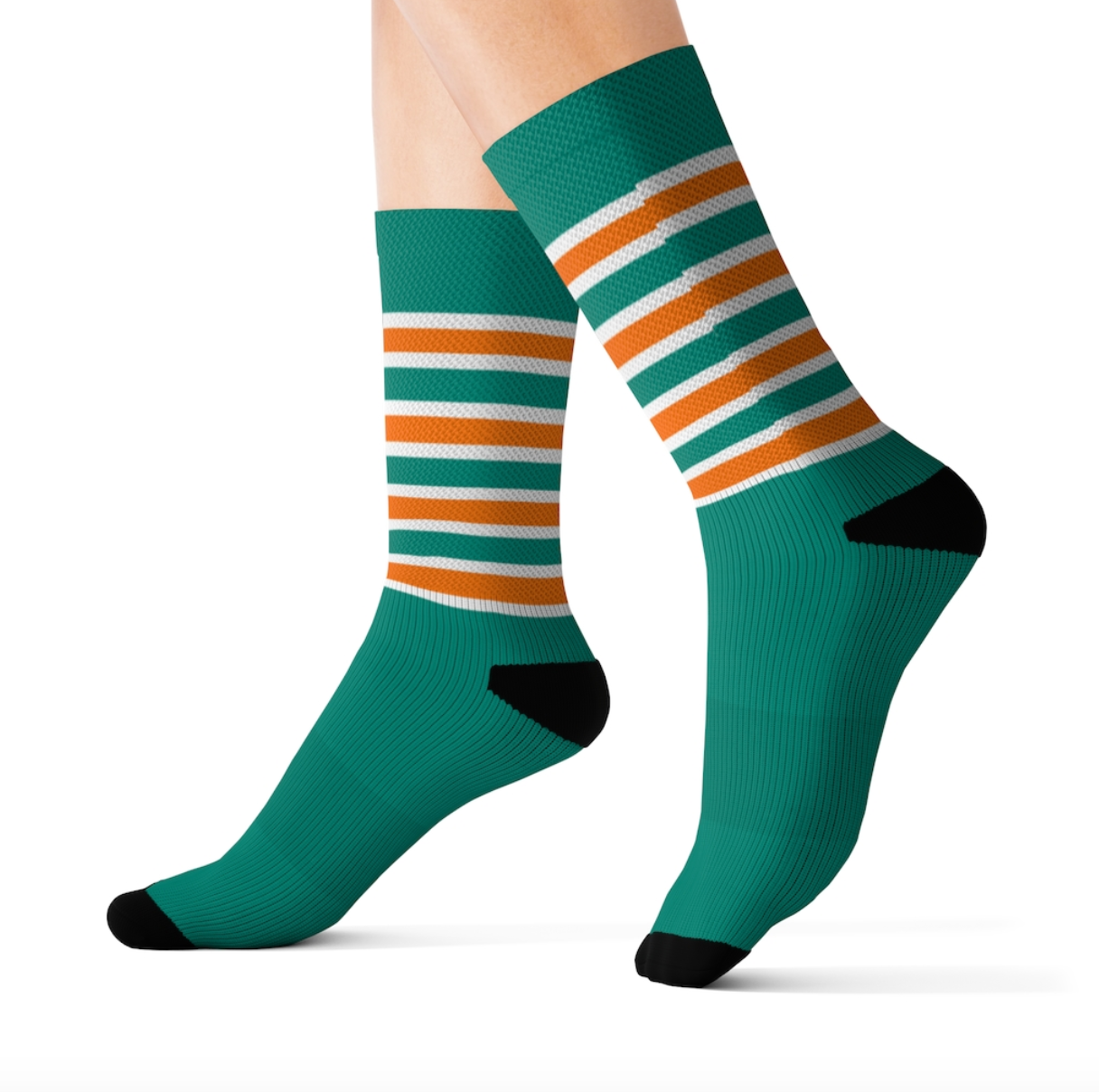 Miami Football Uniform Socks