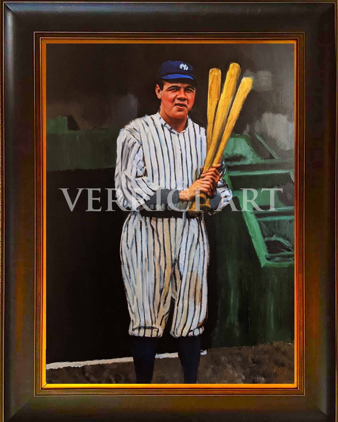 "On Deck" Babe Ruth Painting