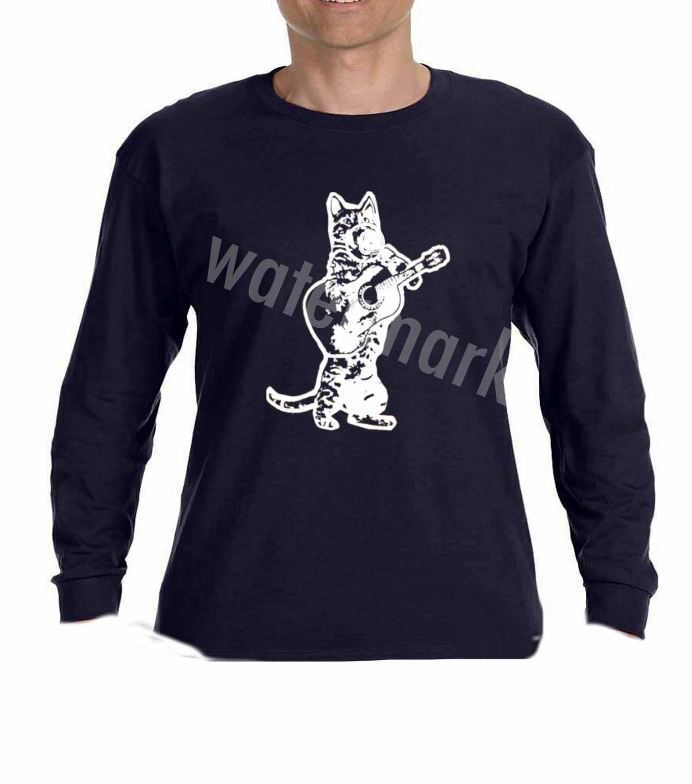 The Cat Playing Guitar Shirt