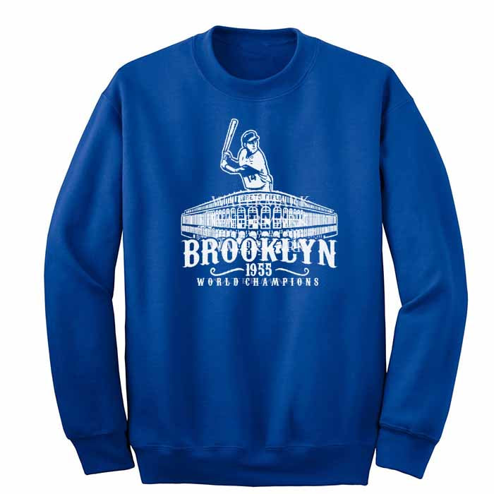 Ebbets Field 1955 Brooklyn Baseball Sweatshirt