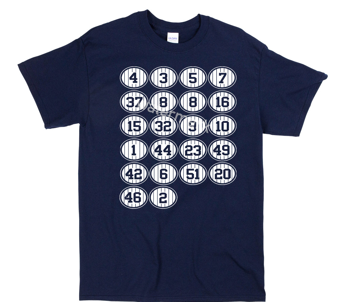 Monument Park Retired Numbers shirt