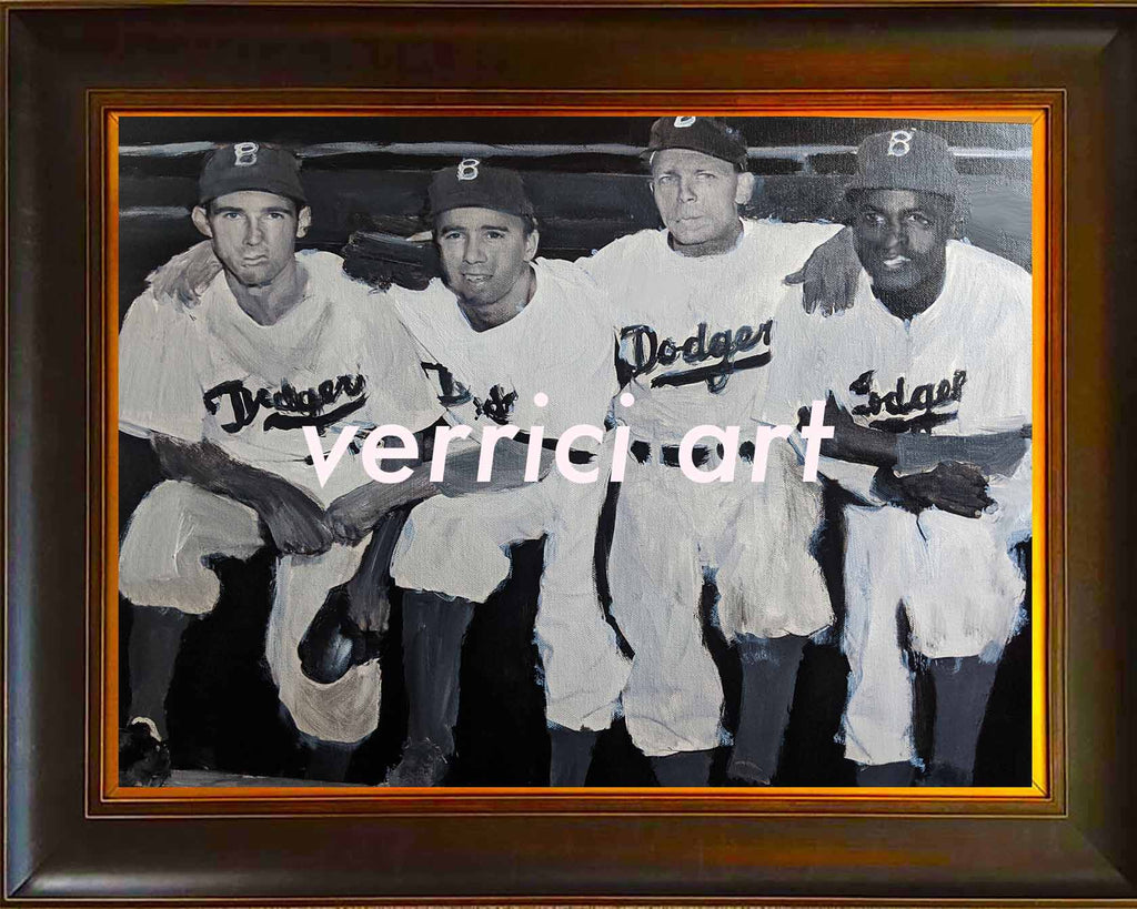 Jackie Robinson First Game Painting – ON2VICTORY