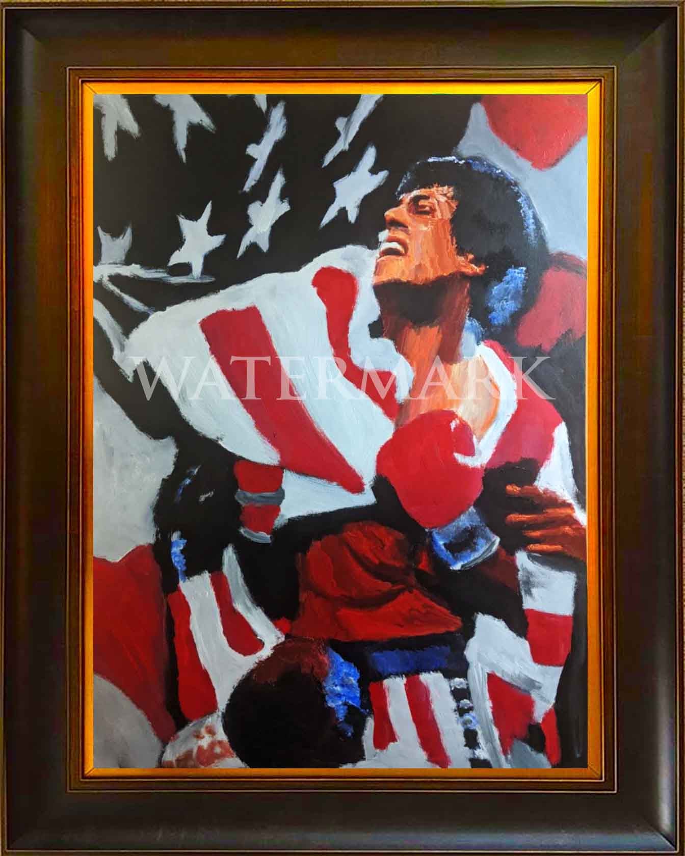 "Win" Rocky Balboa Painting 24x36