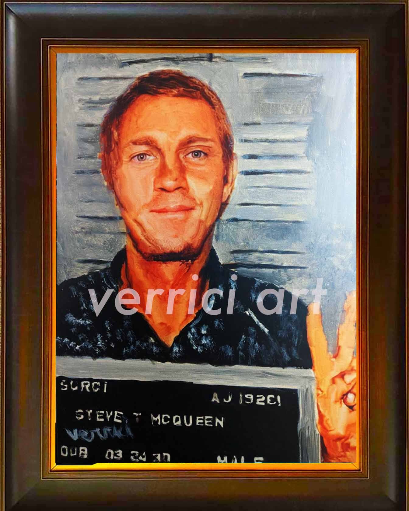 "King of Cool" Steve Mcqueen Painting