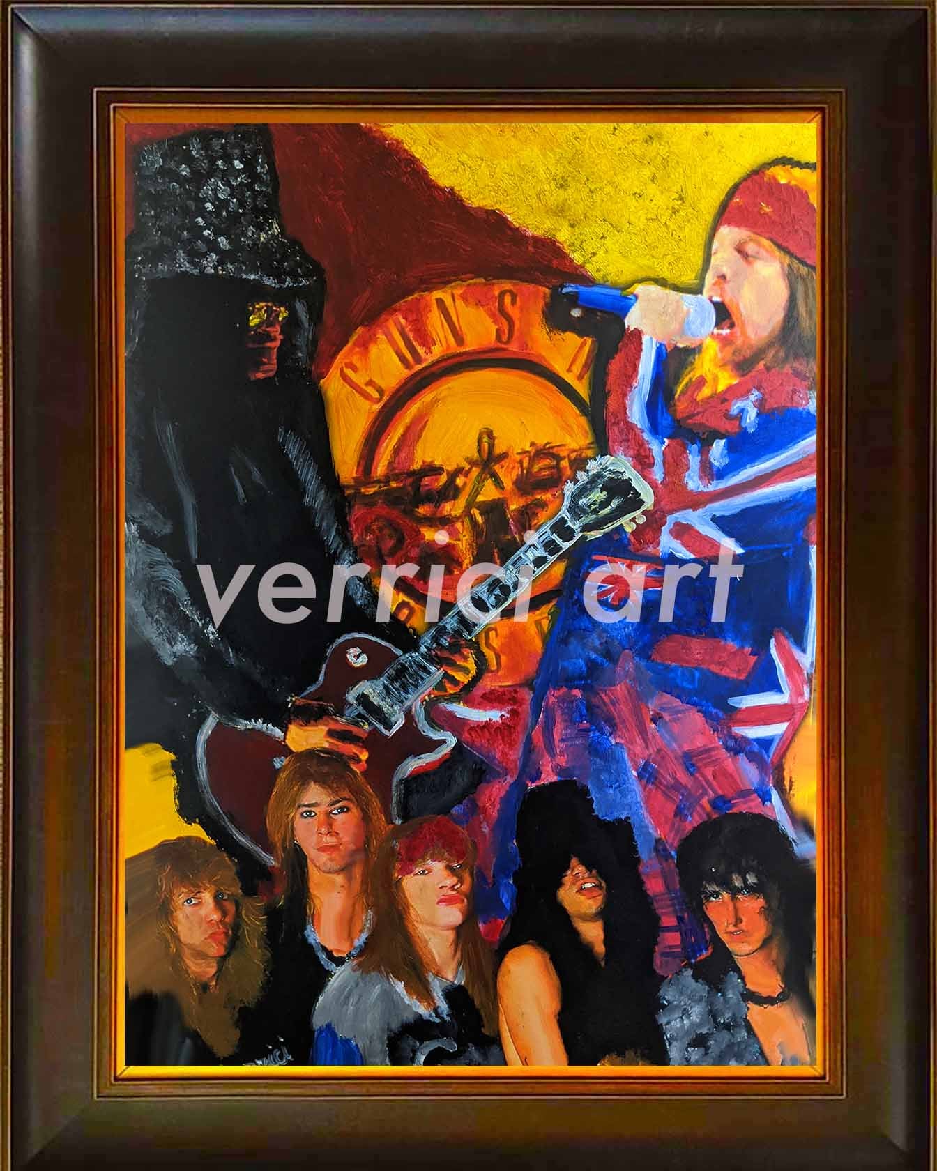 Axl Rose, Slash and the Band GNR Painting