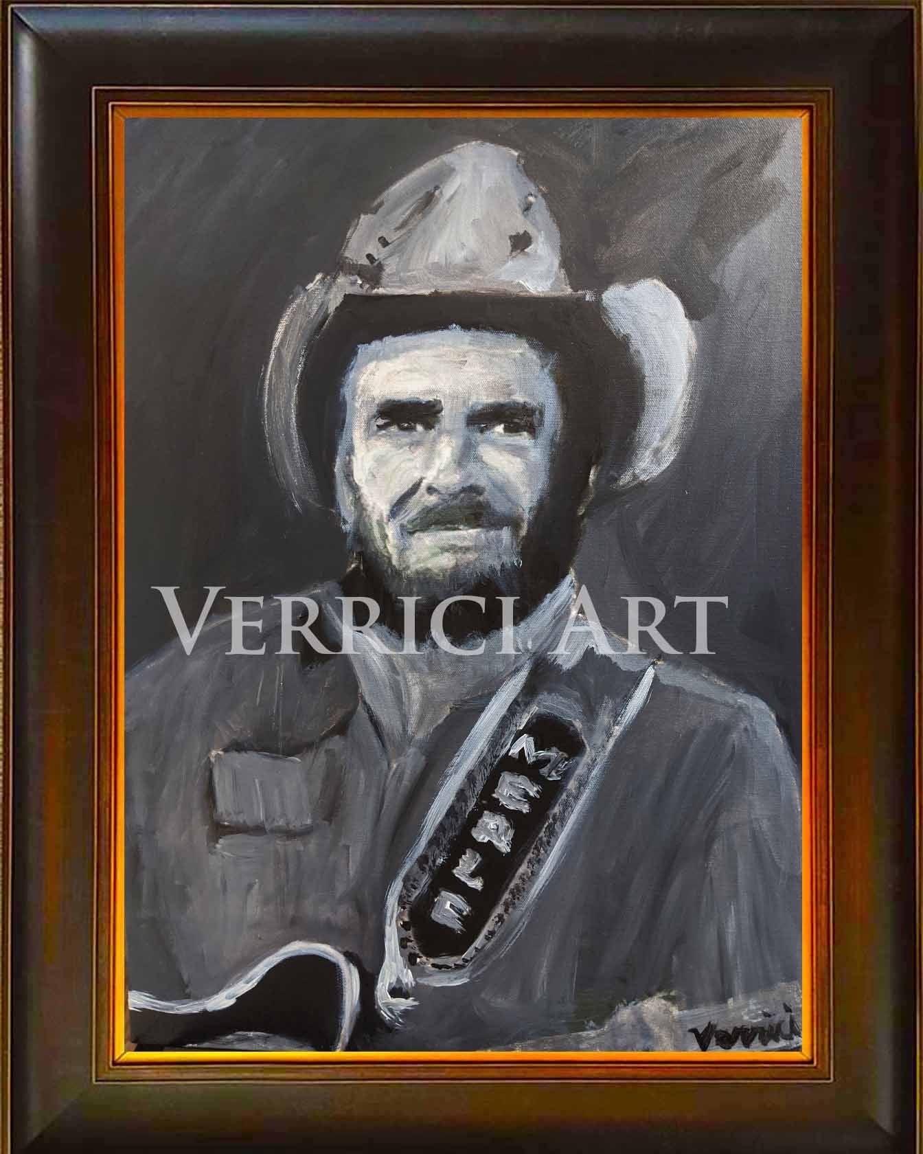 "Not Knowing Where I'm Bound" Merle Haggard Painting