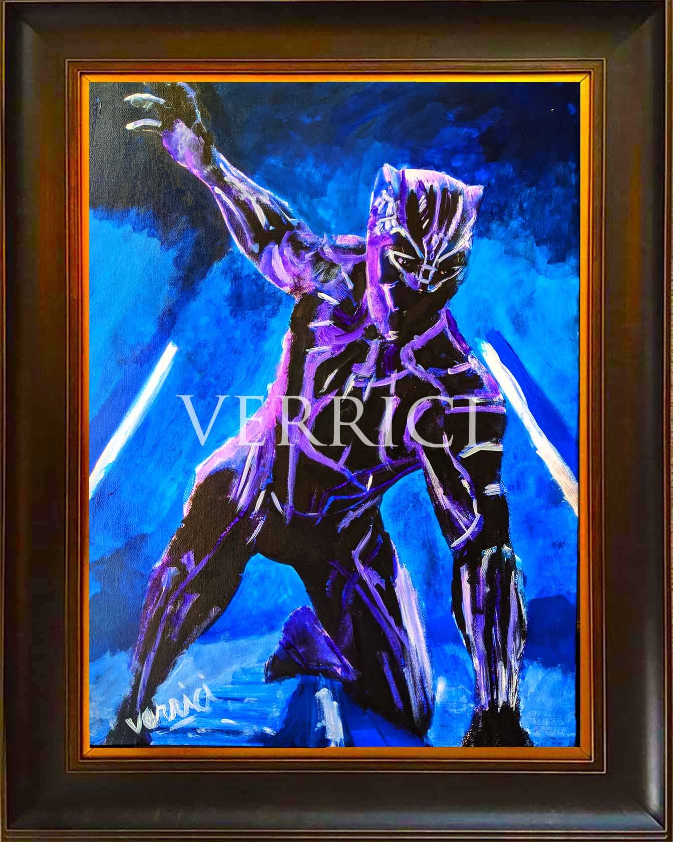 "Wakanda" Chadwick Boseman as Black Panther Painting