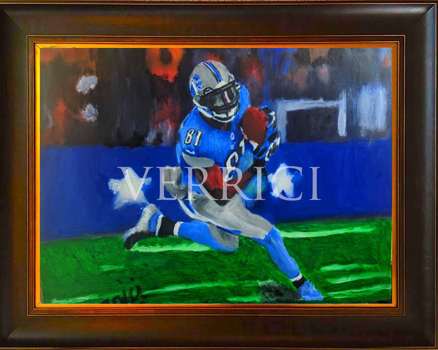 "Detroit Shining" Calvin Johnson Painting